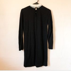 Club Monaco Black Lissah Peter Pan Collar Dress